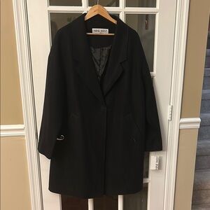 Nine West Black Trench Coat Classic Timeless Design